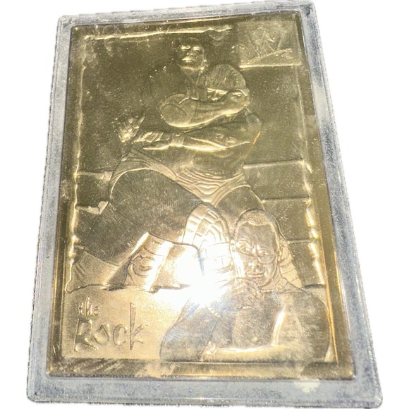 Other - 2002 Danbury‎ WWE The Rock Dwayne Johnson 22kt Gold Collectors Trading Card